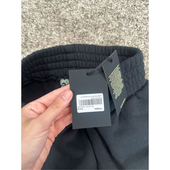 Darc Sport SHE Chopper Appliqué Everson Sweat Shorts Black Size XS Terry Cloth - Picture 6 of 14